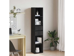 Vidaxl Gabinete De Livros 4 Níveis 36 X 30 X 171 Cm Carvalho Preto