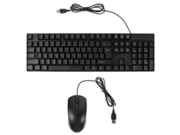 1 Conjunto De Teclado E Mouse De Tamanho Normal, Teclado Com Fio Em Inglês. Everley891