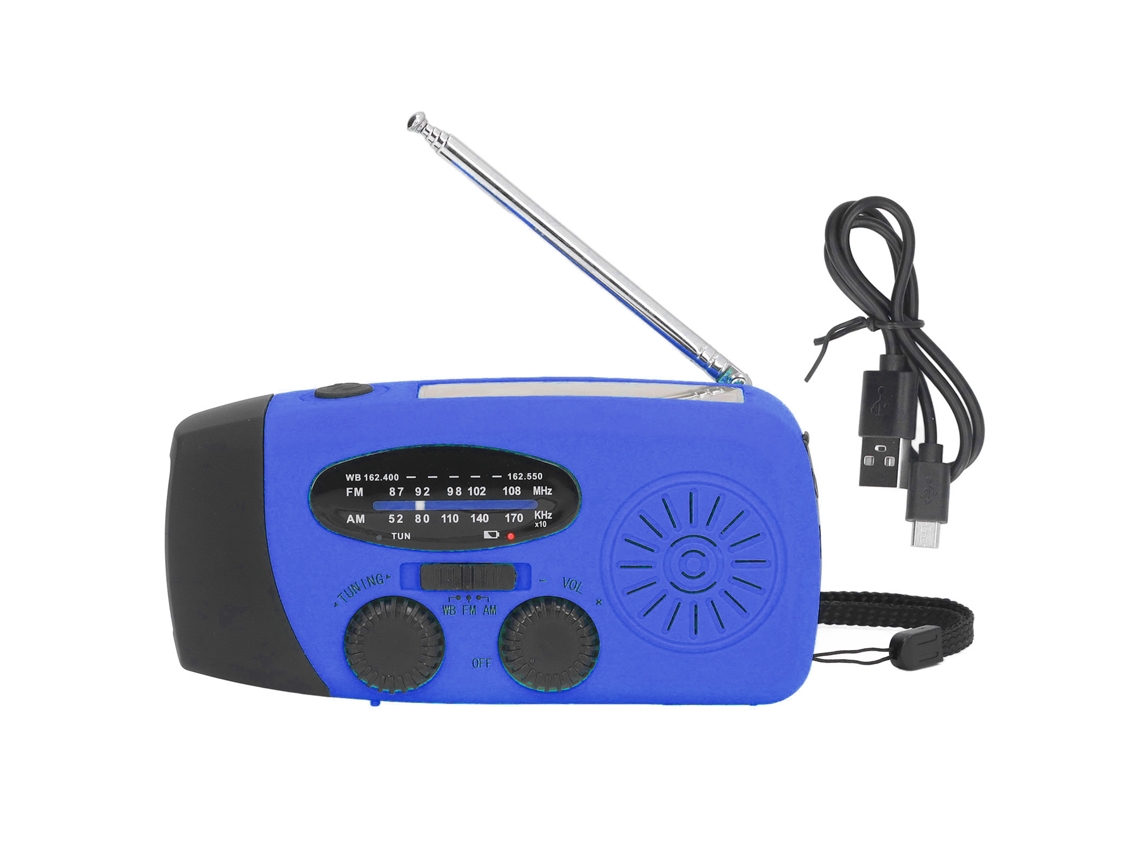 Rádio De Emergência Com Rádio Solar E Lanterna Led