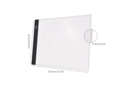 Tableta De Luz Led Ultra Fina De 3mm Para Trazado E Desenho Usb Regulável