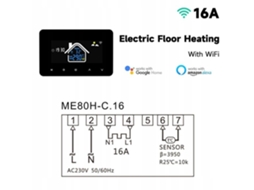 Termostato Wi Fi Inteligente Arhatreya Tuya 16a Compatível Com Alexa E Google Home Aquaforge