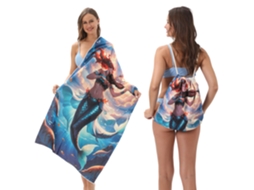 Toalha de Praia de Secagem Rápida 70 X 140 Cm: Mochila Absorvente Portátil 2 em 1 17 AQUAFORGE
