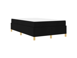 Conjunto 1 Estrutura Da Cama Vidaxl Preto Tecido (120 X 200 Cm)