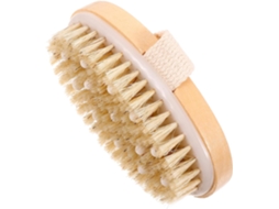 Escova De Banho Massageadora Nuobesty Com Cabeça Borracha E Cerdas Naturais Javali, Escova Corporal Esfoliante Redonda