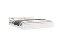 Bed Frame, Bed Frames Vidaxl Branco Madeira (180 X 200 Cm)
