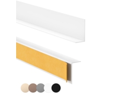 Rodapé Pvc 20x10 Mm Rígido Autoadesivo Resistente Uv, 200 Cm, Branco