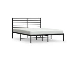Bed Frame, Bed Frames Vidaxl Preto Aço (150 X 200 Cm)