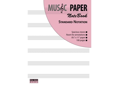 Livro MUSIC PAPER NoteBook Standard Notation de Ashkan Mashhour (Inglês)