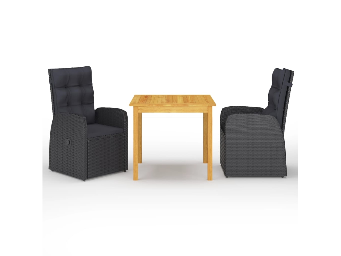 Dining Set, Dining Sets Vidaxl Preto Madeira De Acácia (n/a)