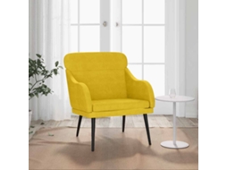 Vidaxl Cadeira C/ Apoio De Braços 63x76x80 Cm Veludo Amarelo