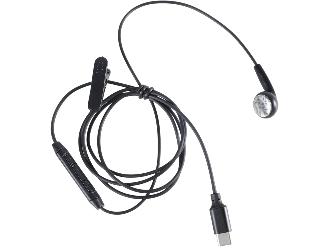 Ouvido Usb Tipo C Mono, Com Microfone Integrado E Cabo Reforçado.