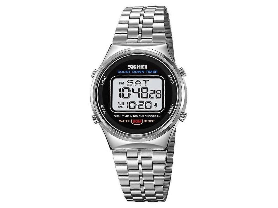 Relógio De Pulso Digital Multifuncional Masculino Skmei 1882, Resistente À Água Até 30 Metros, Com Luzes De Aço Inoxidável E Design Luminoso.