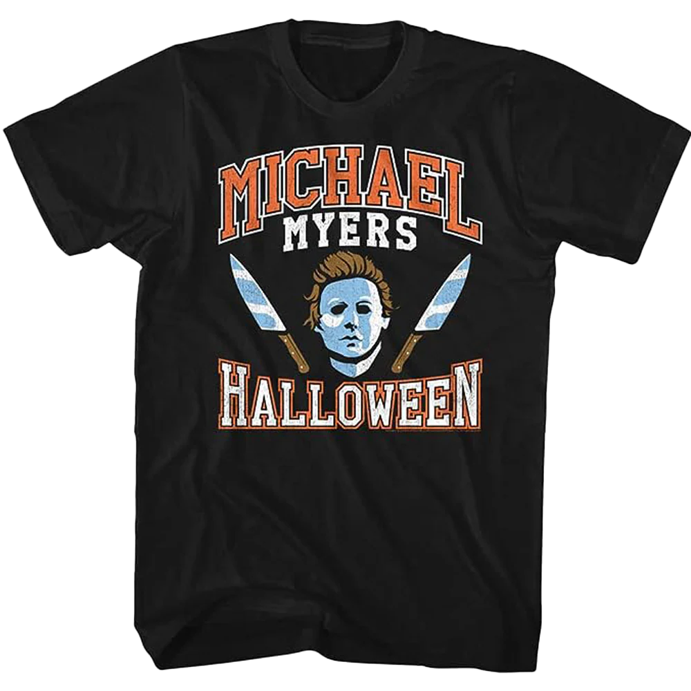 Halloween Horror Movie Michael Myers Varsity Style T Shirt Size:s