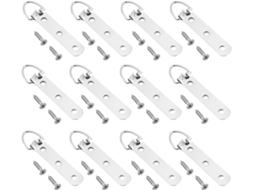 Kit com 20 ganchos triangulares para pendurar quadros de 92 x 15 mm, ideal para decoração de casa, como relógios e pinturas.