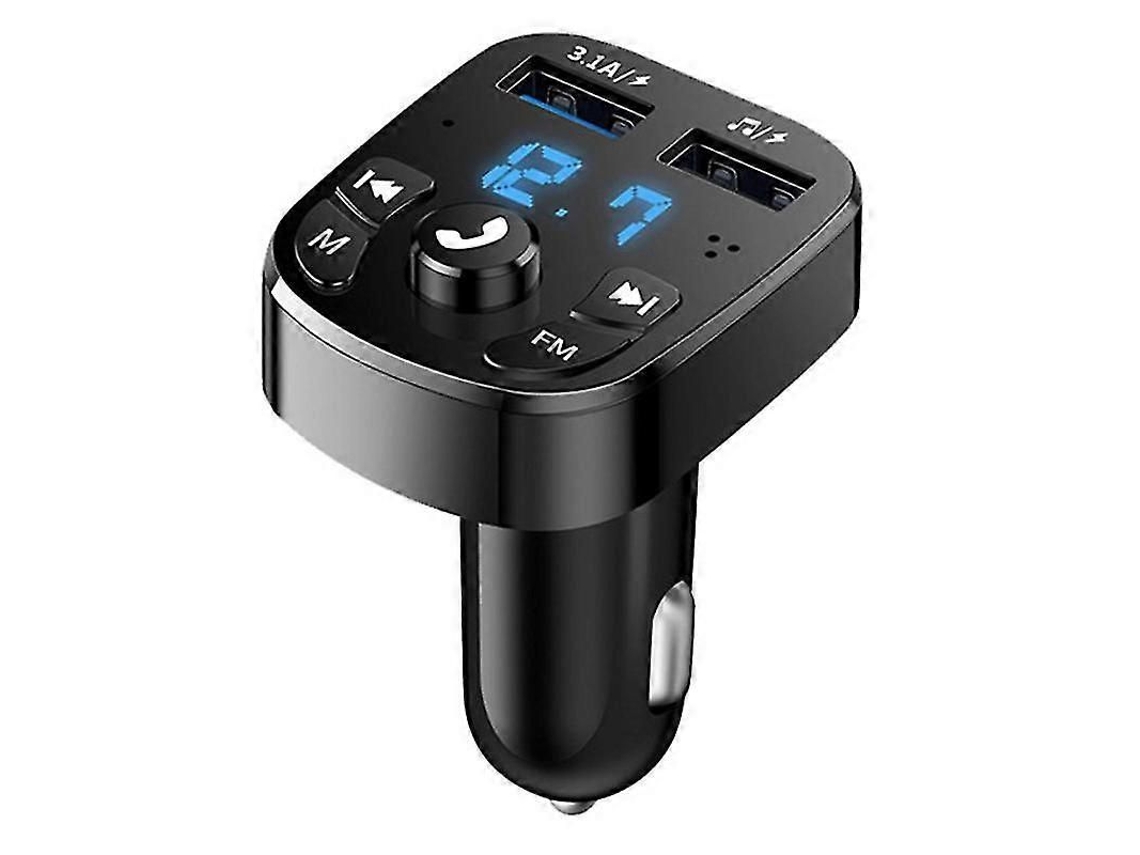Transmissor E Receptor Bluetooth 5.0 Para Carro Com Rádio Fm, Reprodutor De Áudio Bluetooth E Duas Portas Usb Para Carregar Pen Drives E Celulares.