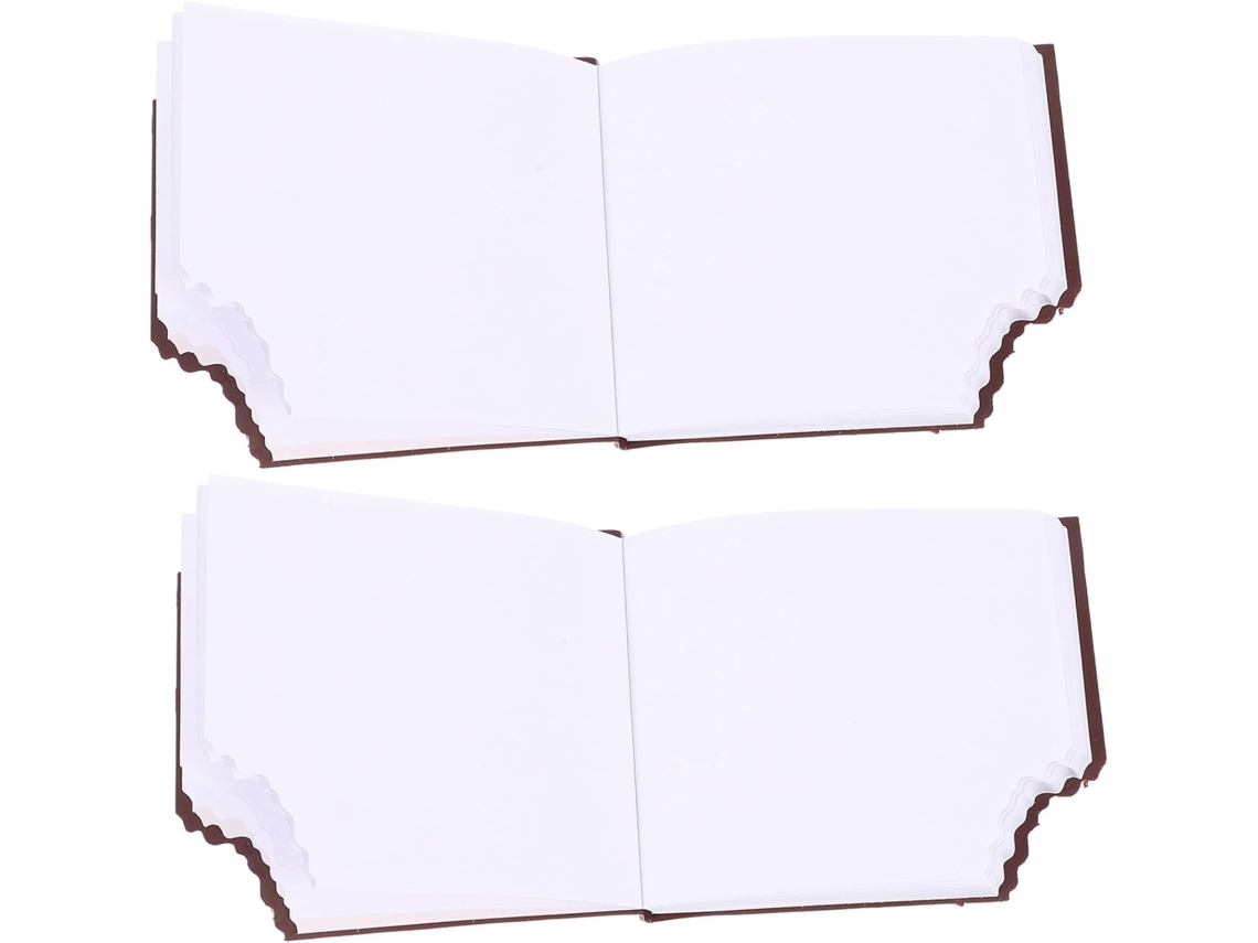 Conjunto de 2 blocos de notas adesivas com aroma de chocolate, papel cor café, adesivo forte e removível.