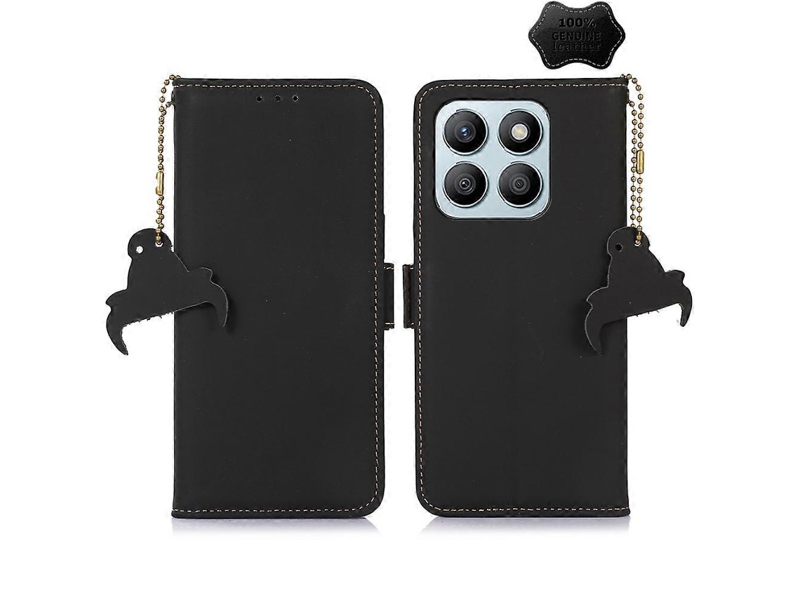 Capa De Couro Magnética Rfid Para Celular Honor X8b