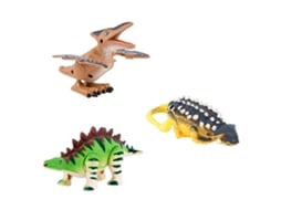 Modelo de Brinquedo de Dinossauro de Simulação de Mola para Cima Brinquedo Infantil 3 Peças JEDBESETZT