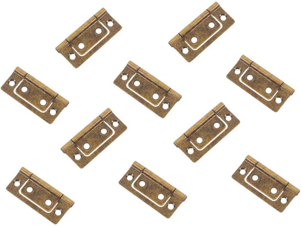 Conjunto De 10 Dobradiças Embutidas Para Portas Armários, Em Aço