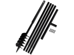 vidaXL Broca de solo manual 120 mm com tubo de prolongamento 5 m aço