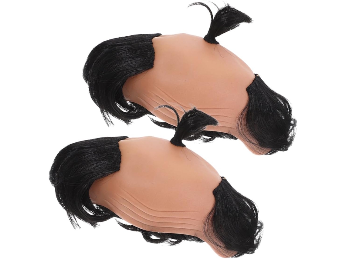 Perucas Engraçadas De Samurai Careca Da Ciieeo Para Homens, Em Fibra Sintética, Estilo Japonês.