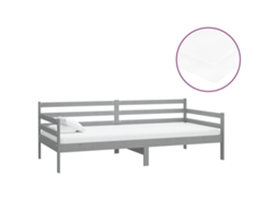 Sofá-cama VIDAXL Cinzeto Madeira (204x98x70 cm)
