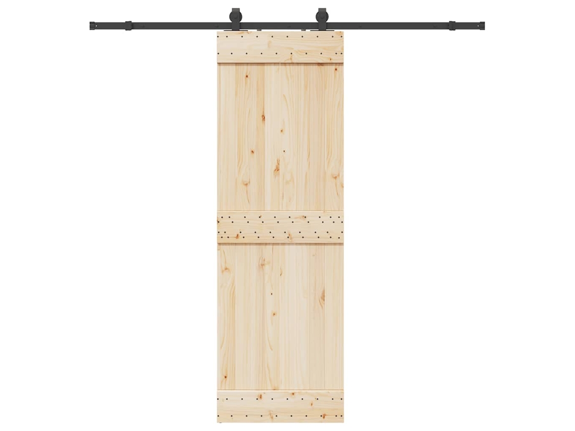 Vidaxl Kit De Ferragens Para Porta Deslizante 213 Cm Aço Preto