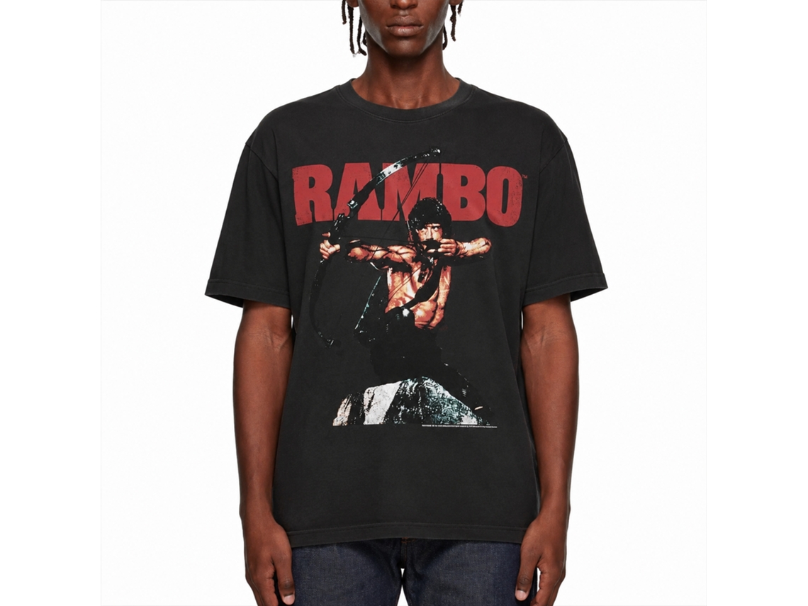 Rockinstone Rambo Movie Rambow Black Adult T-shirt Size:xl
