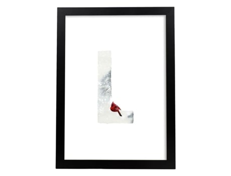 Póster NACNIC Lyrics L. Estilo de Inverno com Imagens Do Alfabeto