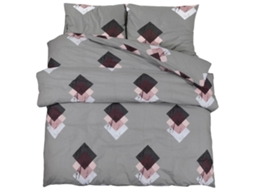 Duvet Cover Set, Duvet Cover Sets Vidaxl Cinzeto Algodão (140 X 200 Cm + 60 X 70 Cm)