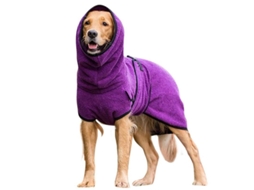 Bata de Secado para Perros com Toalla, Cálido, Tamanho S a 5XL, Morado
