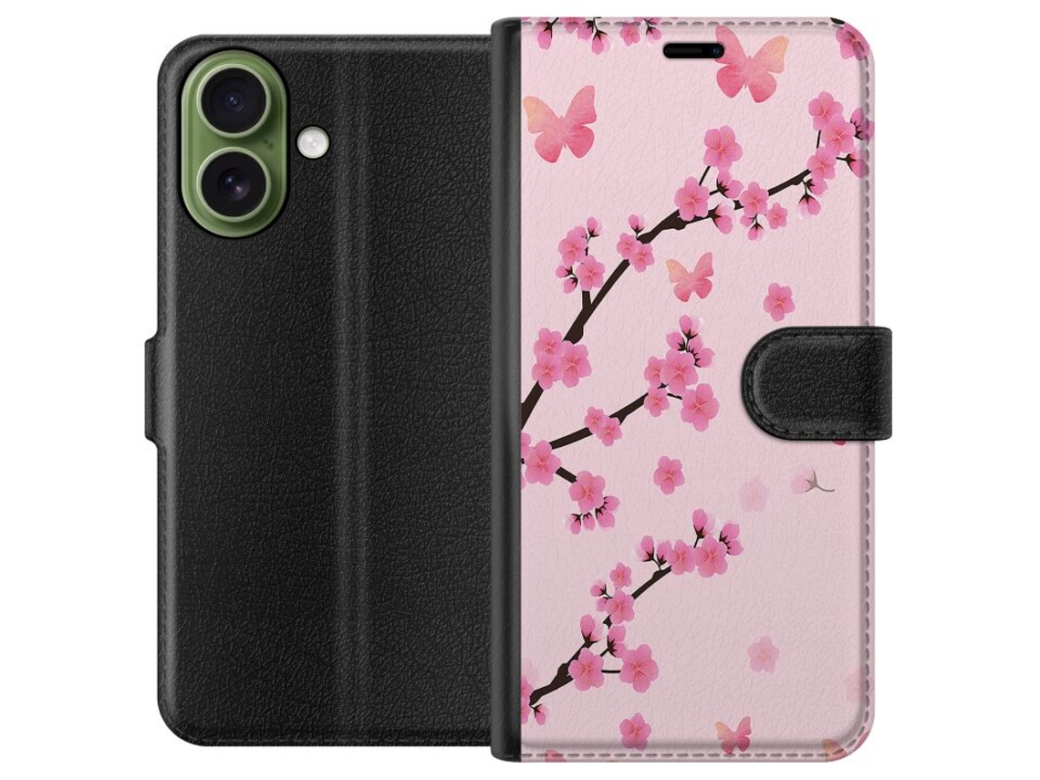Capa Carteira Compatível Com Apple Iphone 17 Com Estampa Floral.