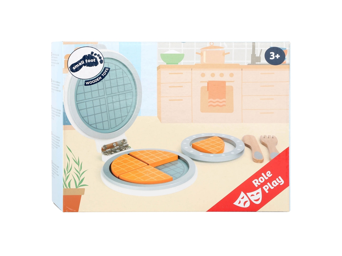 Conjunto De Brinquedo De Máquina De Waffle De Madeira Small Foot Acessório De Cozinha De Brinquedo