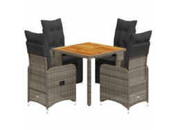 Bistro Set, Bistro Sets Vidaxl Cinzeto Rattan / Vime (90 X 90 X 75 Cm)