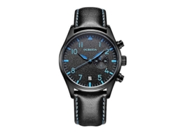 Relógio De Pulso Multifuncional Ochstin 5043c Para Negócios, À Prova D'água, Com Pulseira De Couro E Mecanismo De Quartzo.