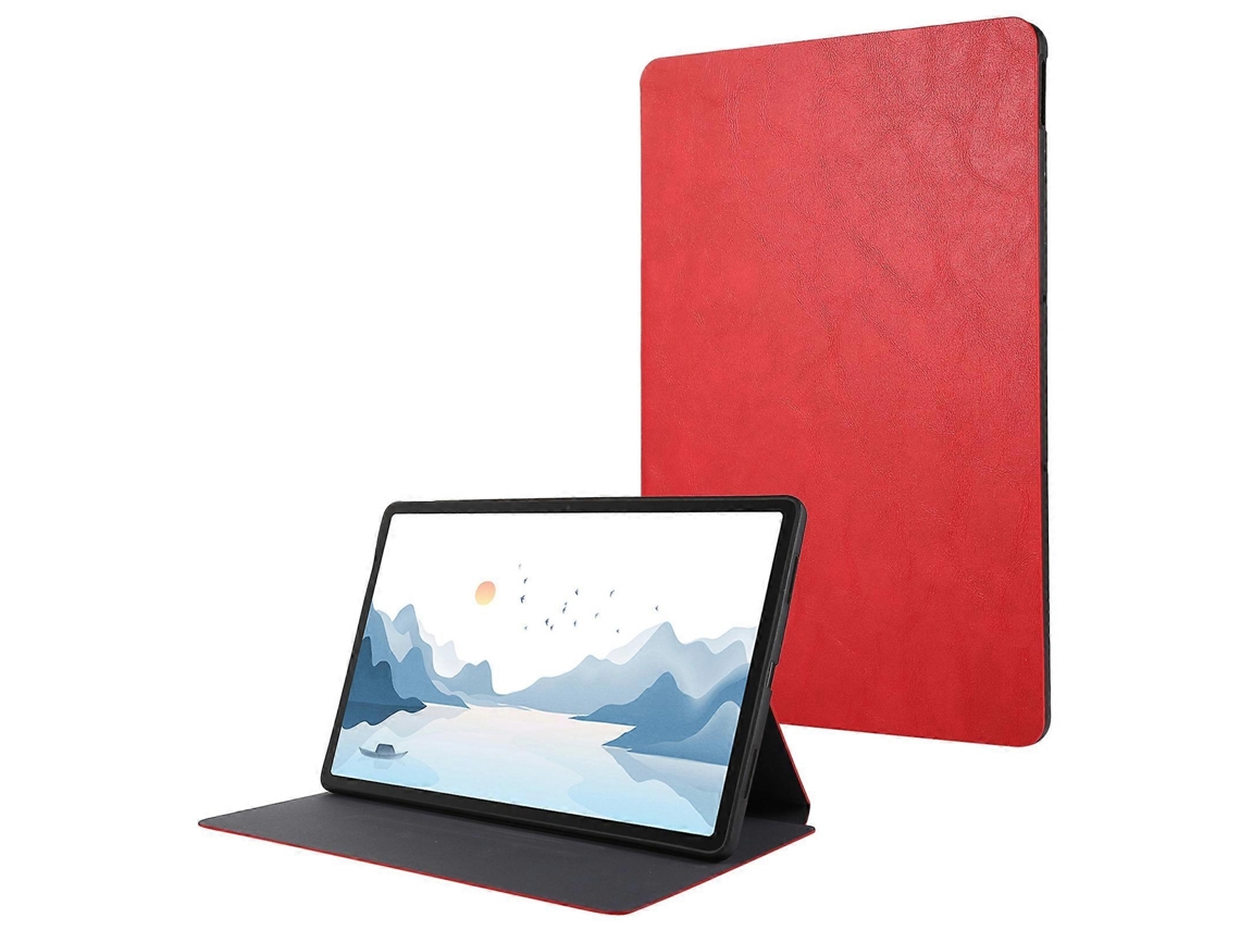 Capa Protetora Em Couro Pu E Tpu Com Suporte Para Lenovo Xiaoxin Pad Pro 12,7 Polegadas, Vermelho Elysve