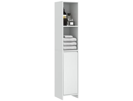 Coluna Casa de Banho MDF cor Branco 30x30x160 cm HOMCOM