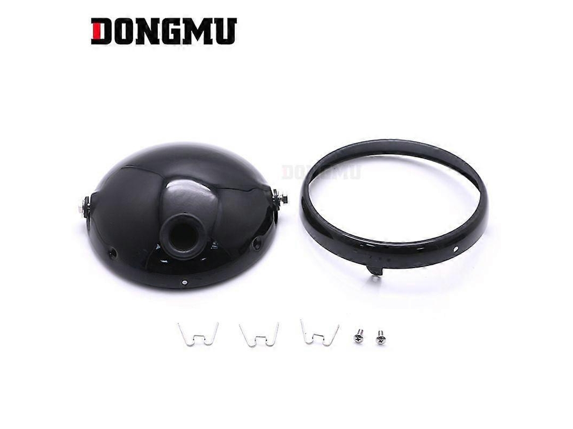 7-inch Led Harley Motorcycle Headlight Modified Lamp Shell Retro Motorcycle Shell Led Lamp Housing Motorcycle Headlight Shellbright Black