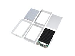 Kit de Power Bank Solar EOOCOO (carregamento Solar, Saída Dual Usb)