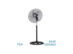 Ventilador de Pé Reforçado Preto 75W 5 Lâminas de Alumínio FABRILAMP FABRILAMP