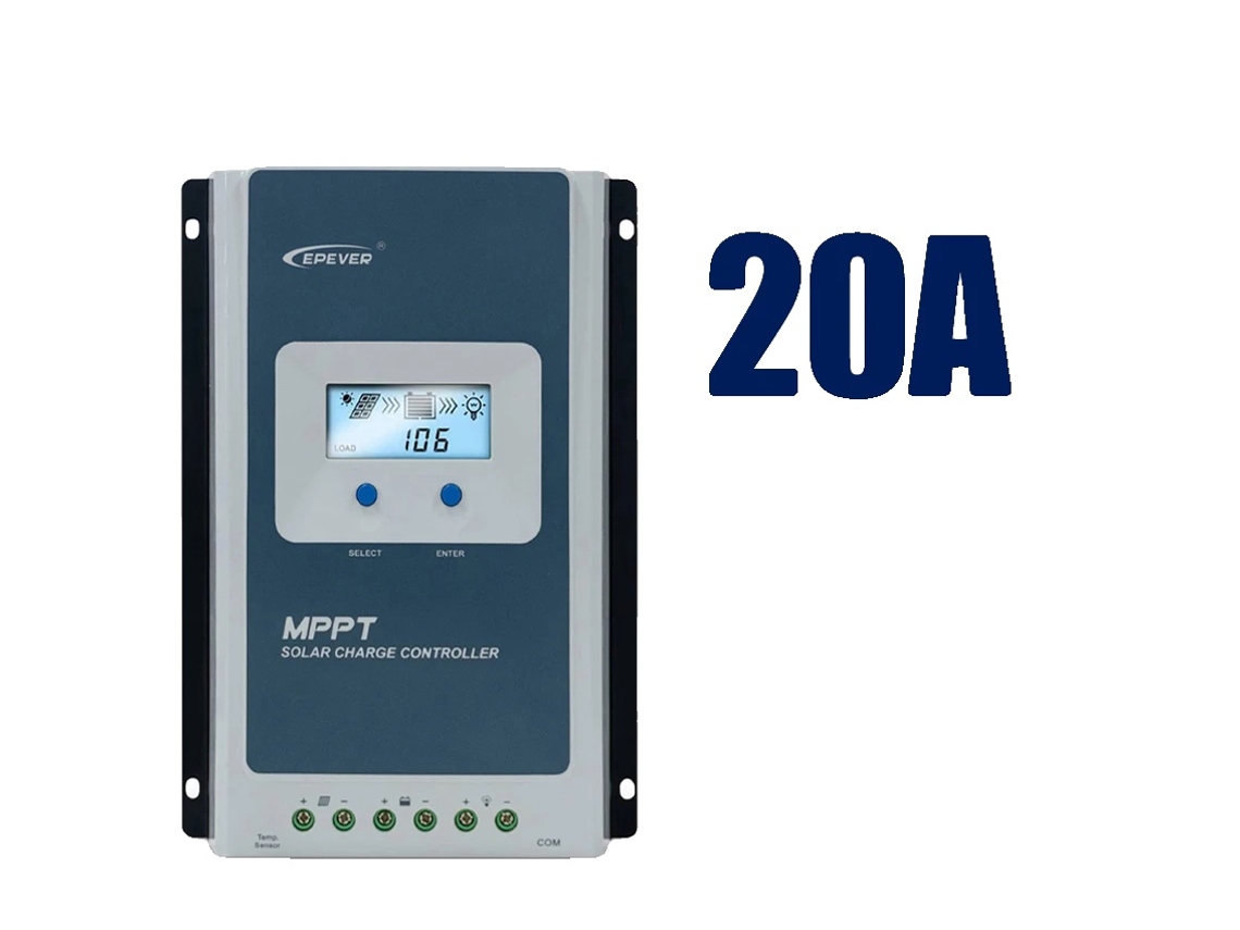 Controlador De Carga Solar, Tecnologia Mppt, Display Lcd Amigável Ao Usuário, 20a Tracer2210ang3, 12v 24v Oem