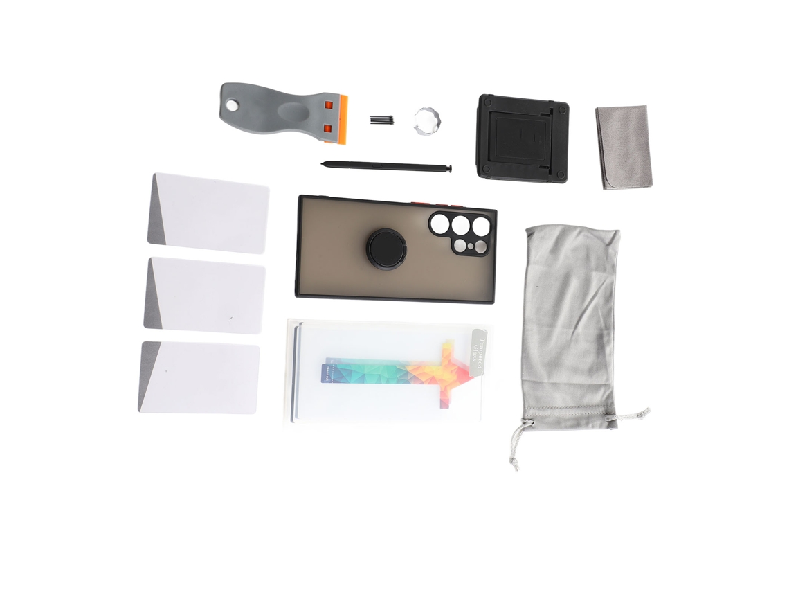 Caneta stylus com 5 pontas, protetor de tela, capa e suporte para Galaxy S23 Ultra 5G | S/MARCA