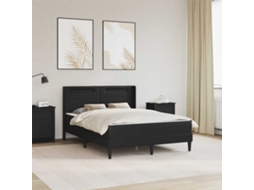 Vidaxl Estrutura De Cama Com Colchão Preto 120 X 200 Cm