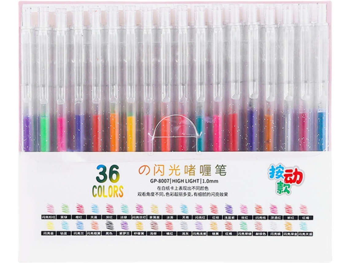 Caneta Retrátil de Tinta Gel Colorida de 1,0 Mm para Anotações, Planejamento, SFUSHOS