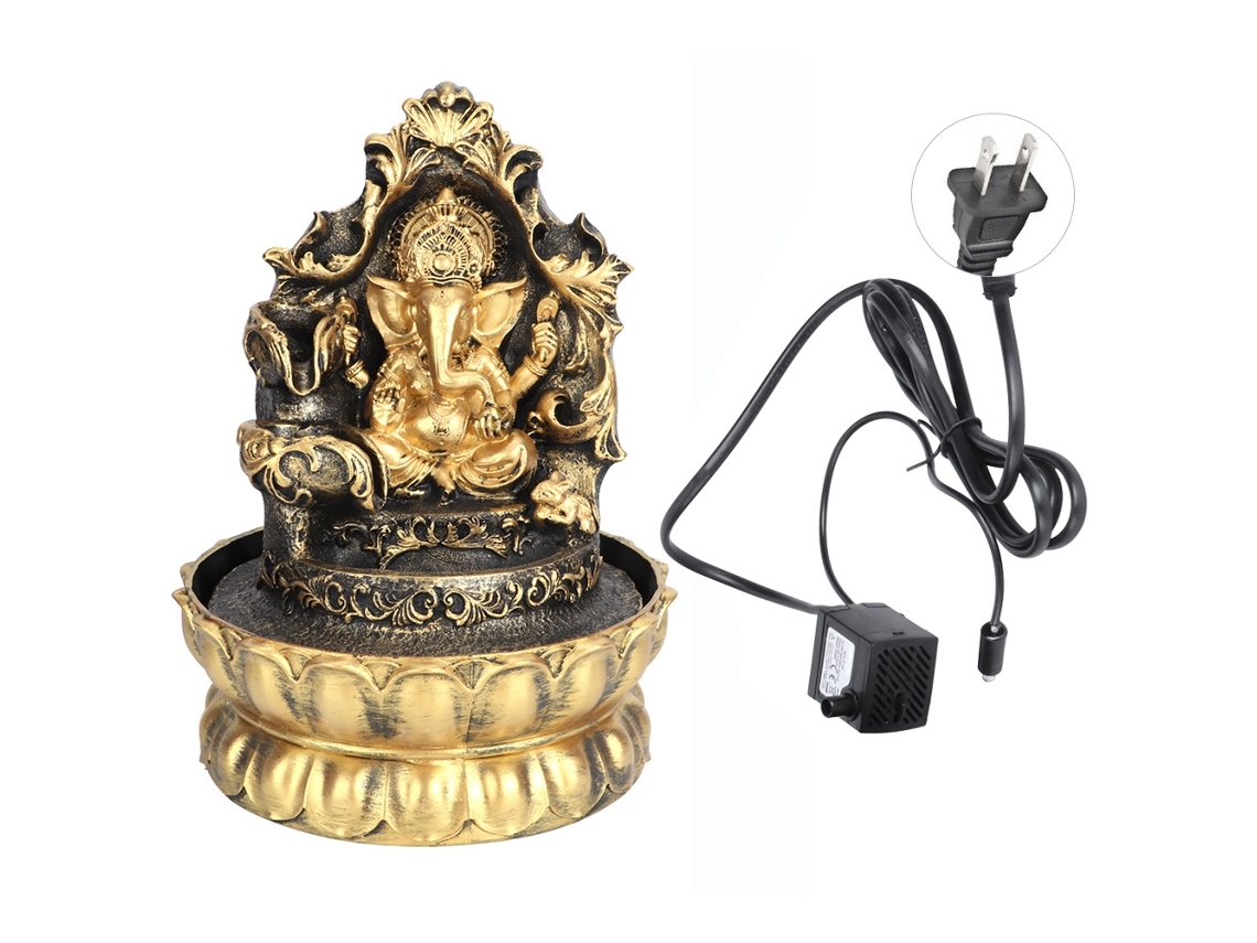 Decoração Fontana Mesa Luz Resina 110v Plug Us