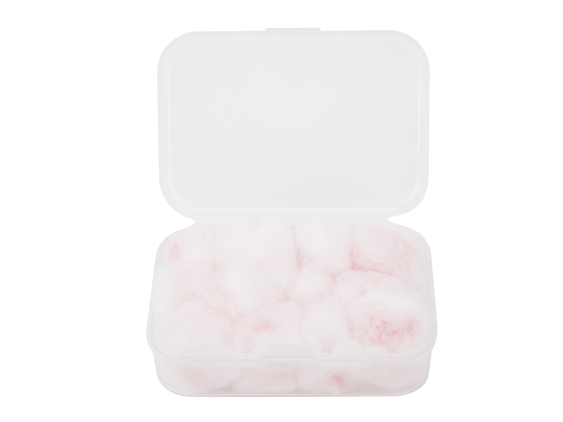 6 Pares Tapones De Oído De Cera Y Algodón Antirruido Impermeables Rosa Protección Auditiva