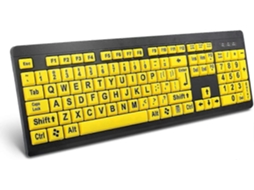 Teclado De Computador Com Letras Grandes, Teclado Usb Com Fio De Alto Contraste Ly Ebike