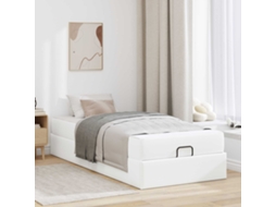 Vidaxl Estrutura De Cama Com Colchão Outros 2 Unid. Branco Pvc