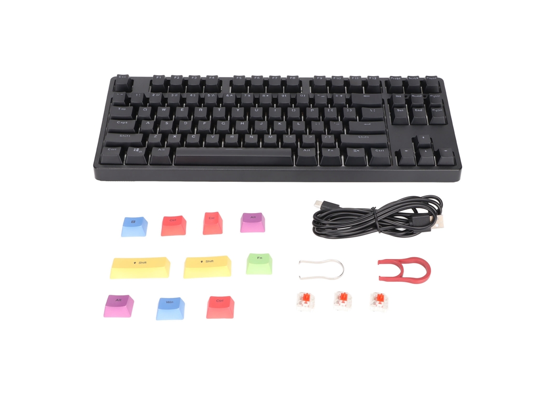 Teclado Mecânico Para Jogos Com 87 Teclas Usb Com Fio