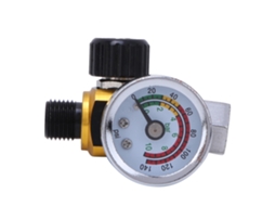 Regulador De Pressão De Ar 0-10bar/0-140psi Com Conector Bspp 1/4" Liga De Alumínio